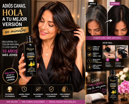 🖤 Elimina las Canas Desde la Primera Lavada 🖤